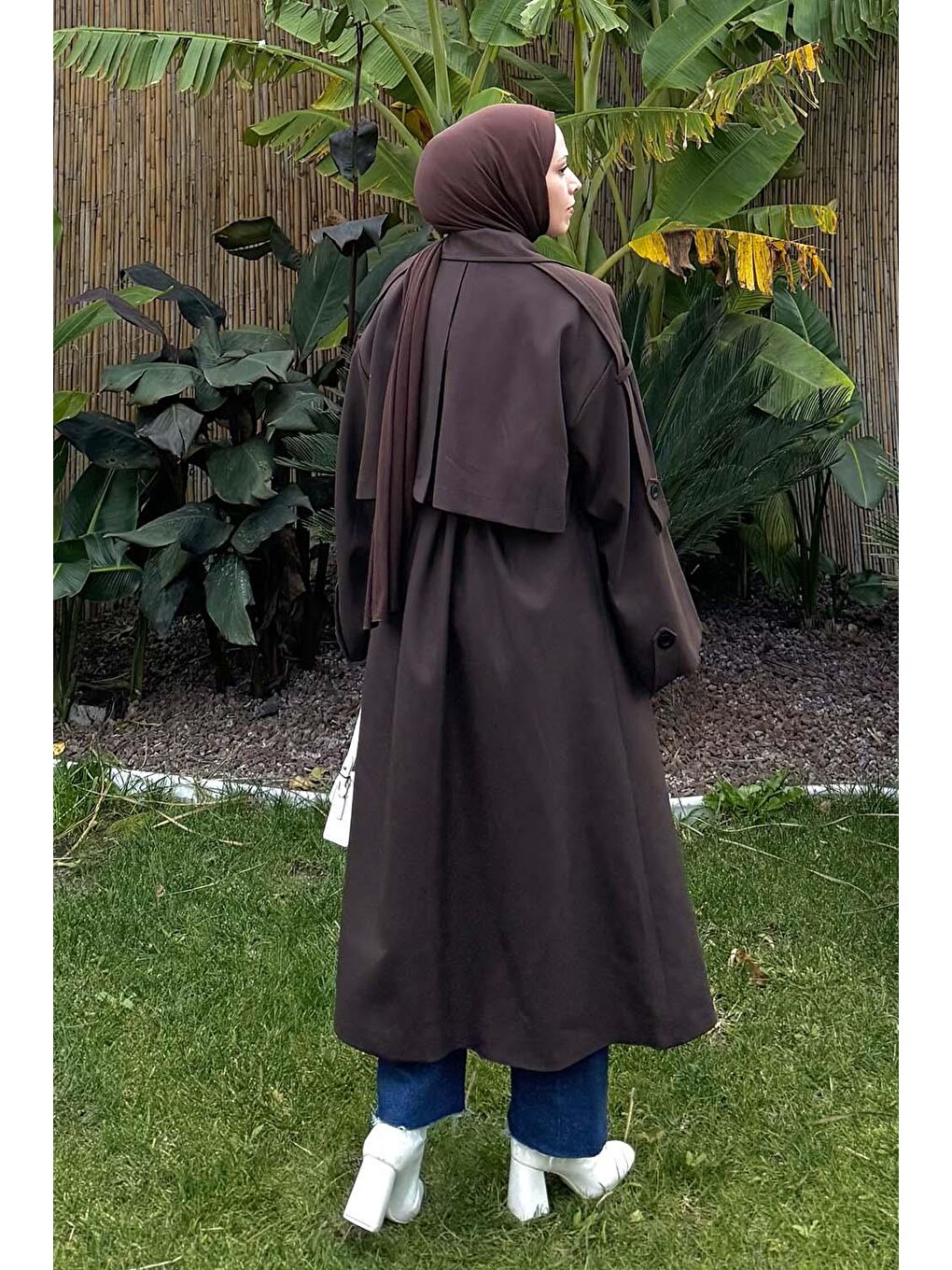 Kuşaklı Poliviskon Trenç Kahverengi-3