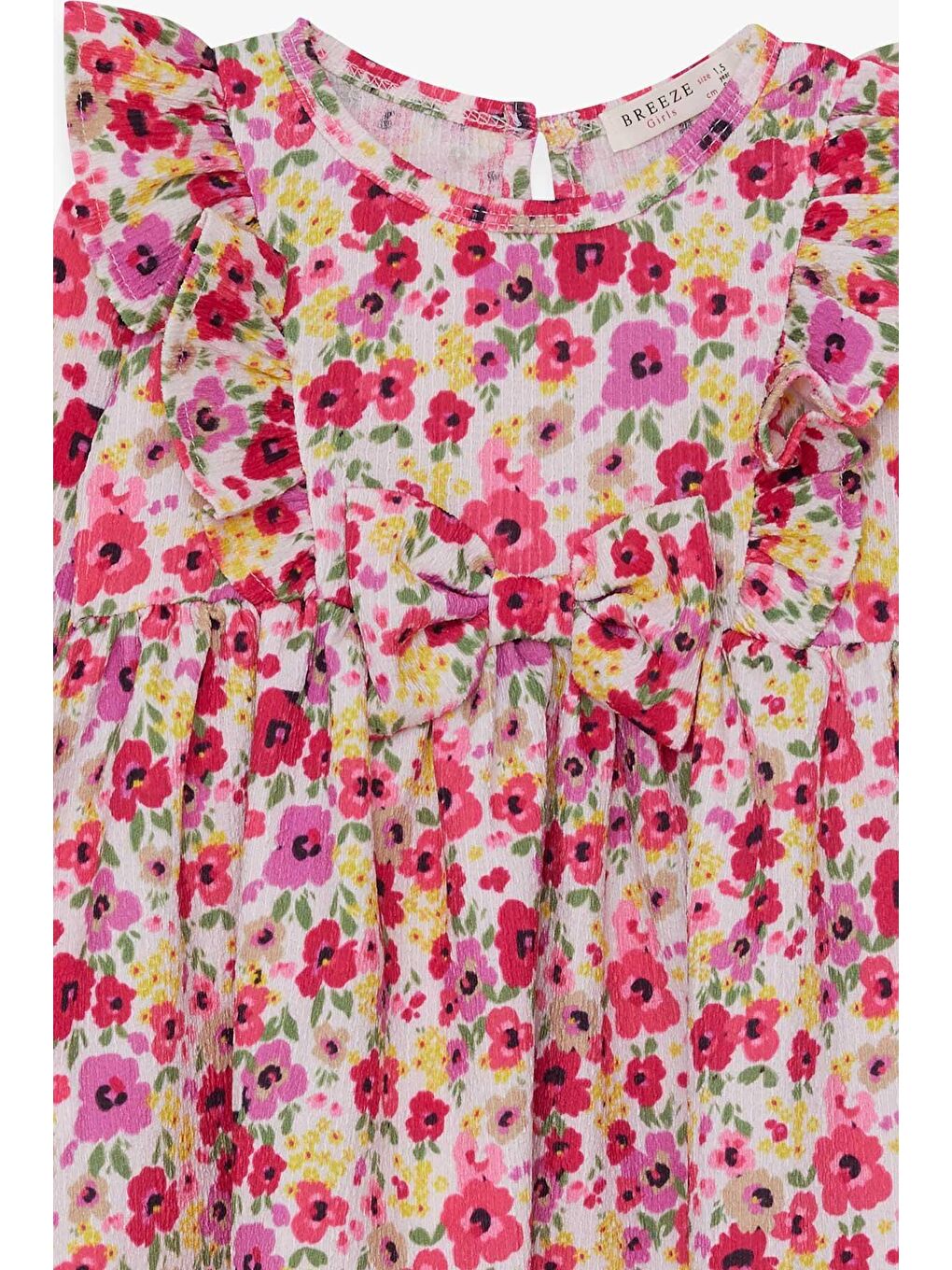 Kız Çocuk Uzun Kollu Elbise Çiçek Desenli Karışık Renk (1.5-5 Yaş)-2