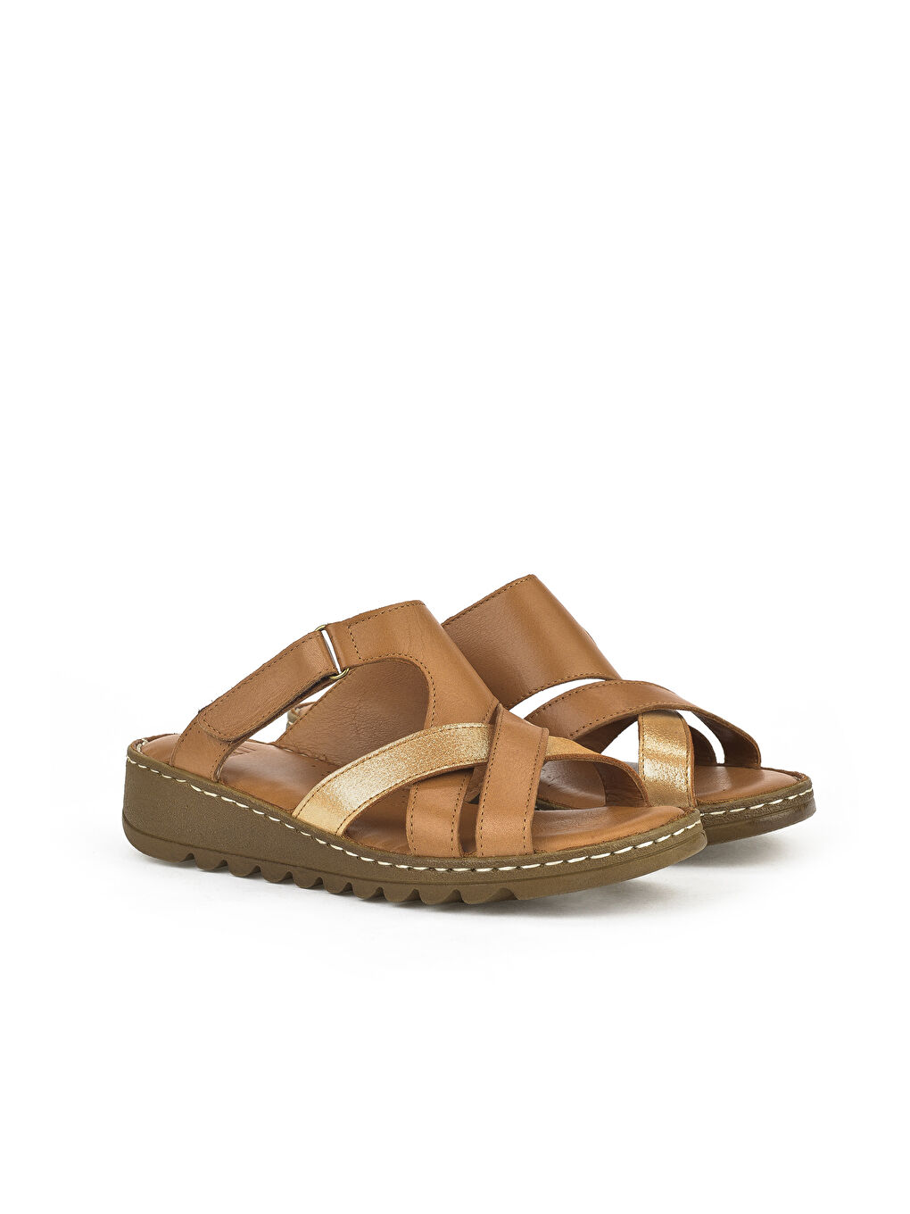 Kahverengi Kadın Hakiki Deri Terlik 1411008Z012 Taba-1