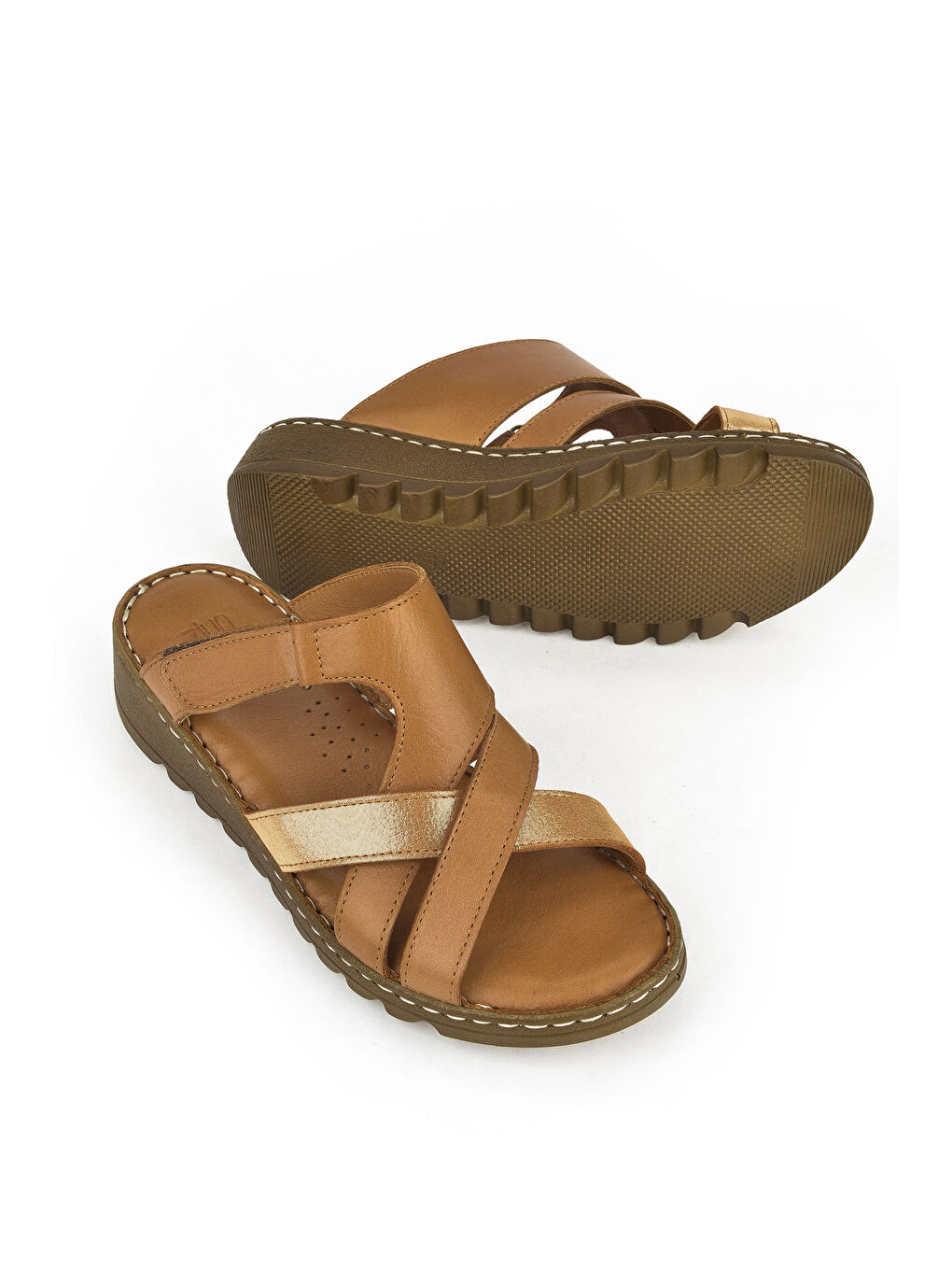 Kahverengi Kadın Hakiki Deri Terlik 1411008Z012 Taba-3