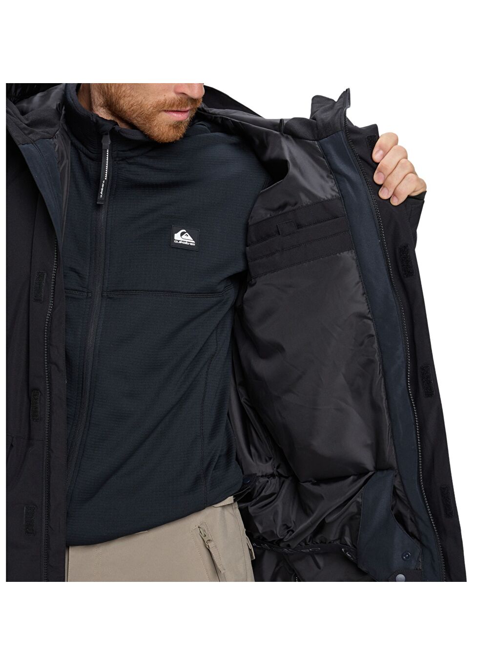 Siyah Morton Erkek Yeşil Snowboard Ceketi Kayak Montu-2