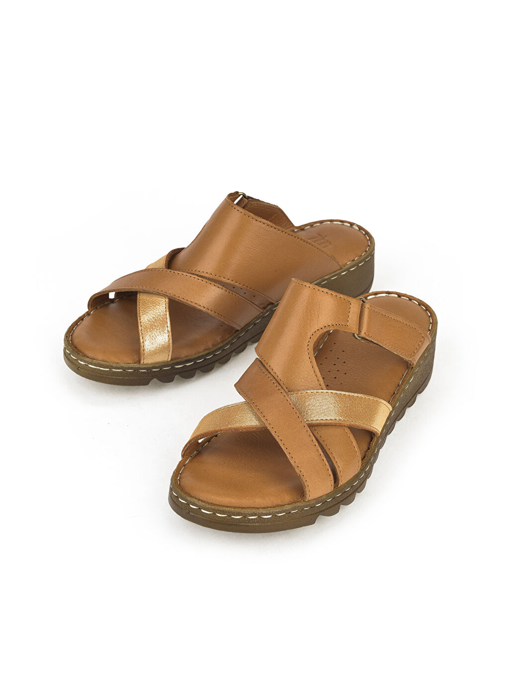 Kahverengi Kadın Hakiki Deri Terlik 1411008Z012 Taba-4