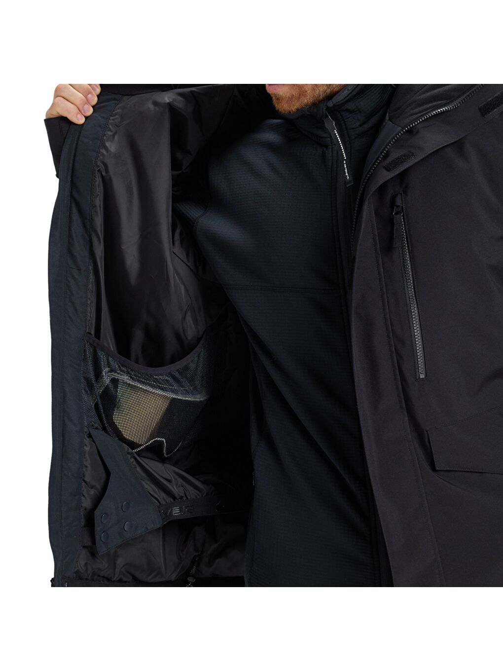 Siyah Morton Erkek Yeşil Snowboard Ceketi Kayak Montu-3