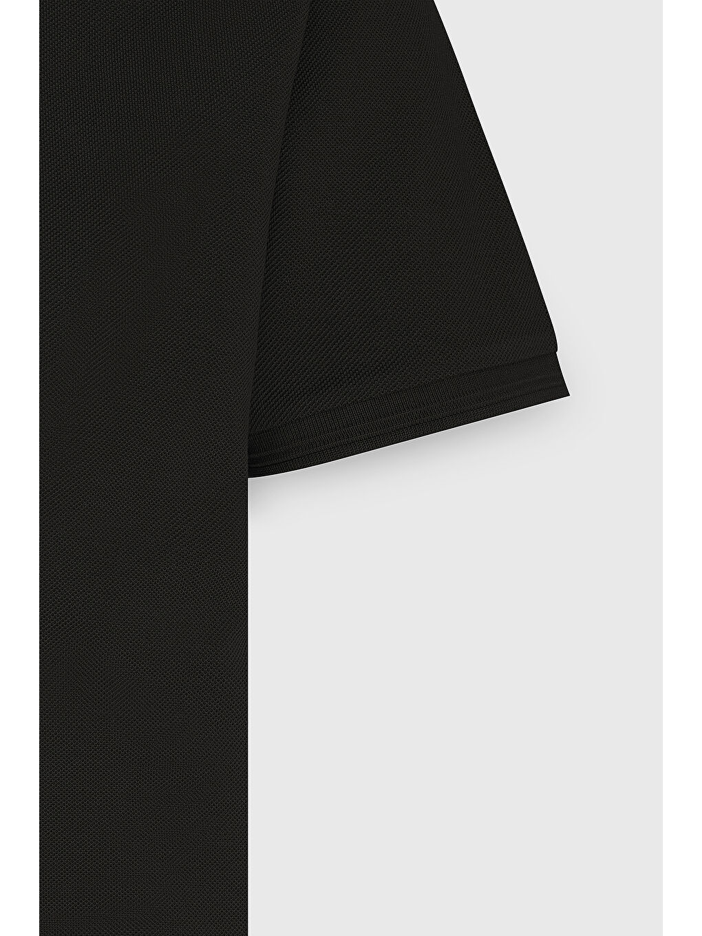 Erkek Siyah Slim Fit Dar Kesim Polo Yaka %100 Pamuk Kısa Kollu Tişört-7