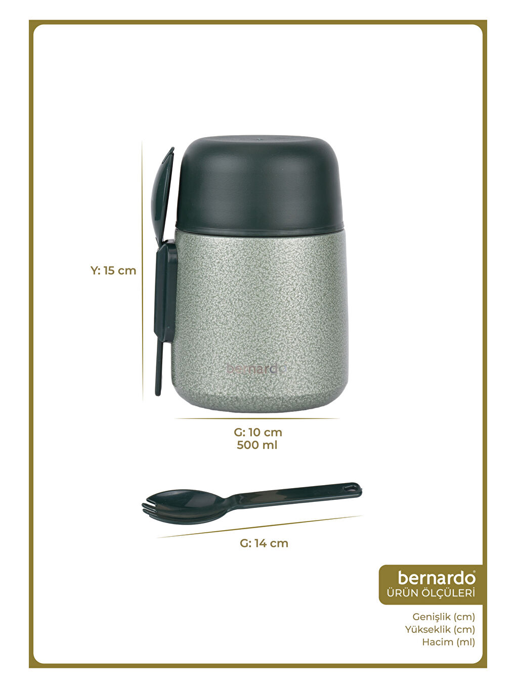 Duo Yemek Termosu 500 ml Yeşil-2