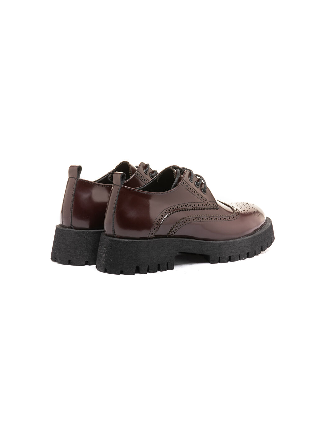 Kadın Bordo Oxford Ayakkabı IK-3061 BORDO AÇMA-2