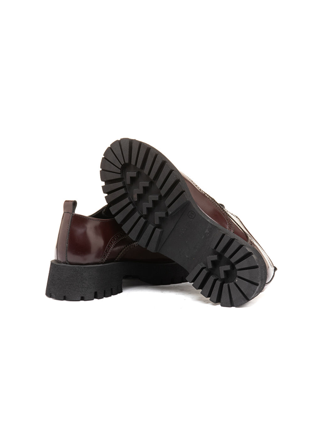 Kadın Bordo Oxford Ayakkabı IK-3061 BORDO AÇMA-3