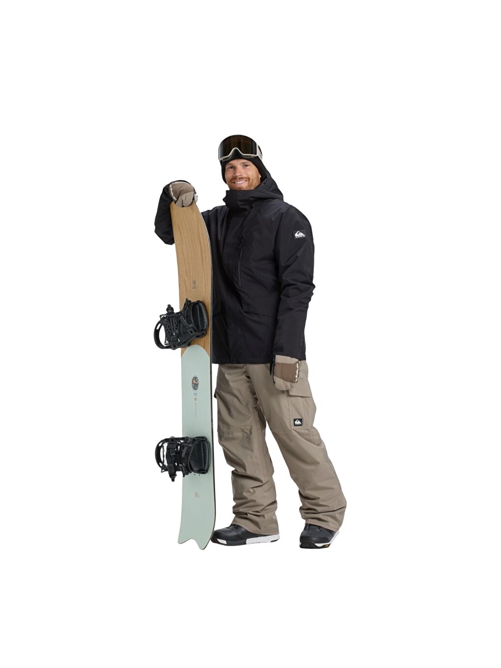 Siyah Morton Erkek Yeşil Snowboard Ceketi Kayak Montu-8