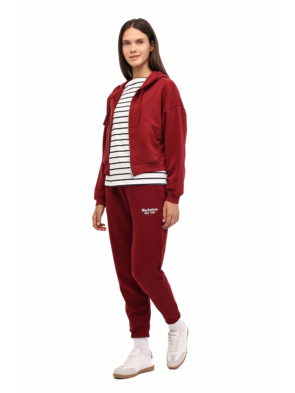 WL 17ARIA BTS-K18 5PR Bordo Kadın Eşofman Üstü-2