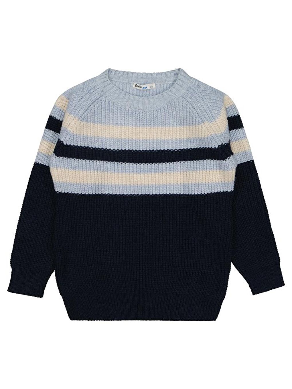 Boys Çizgili 6-9 Yaş Kazak - Lacivert6-7 Yaş