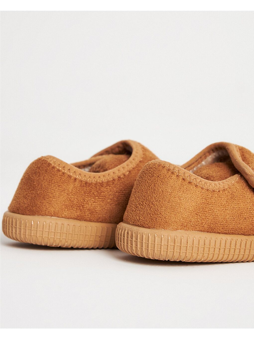 Kahverengi Çocuk Süet Cırtlı Ev Ayakkabısı - REMY-1