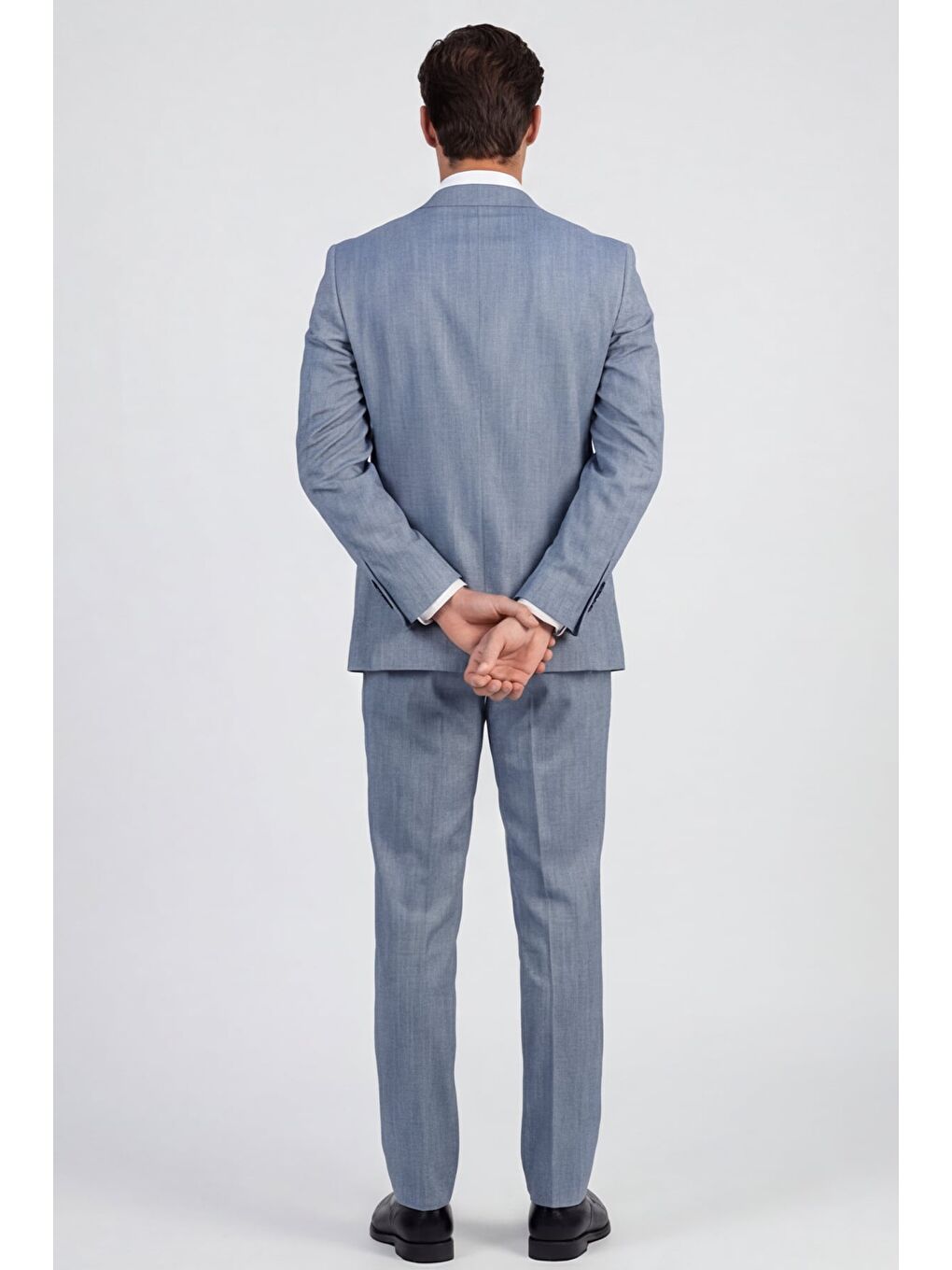 Giotelli Erkek Lacivert Dar Kesim Slim Fit Viskon 6 Drop Yelekli Takım Elbise-6