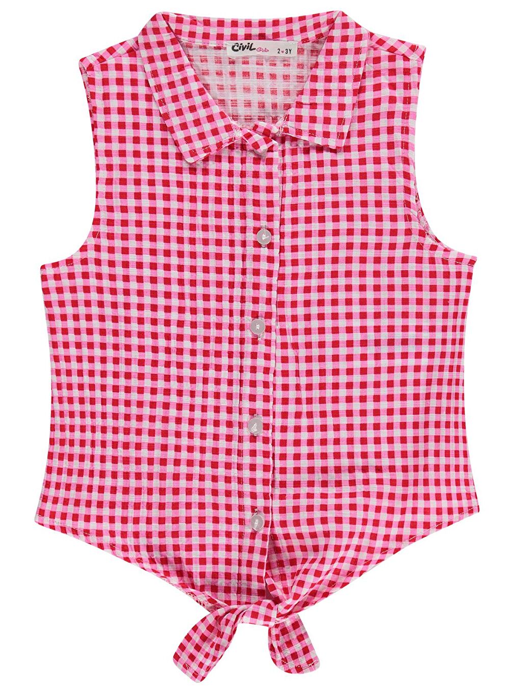 Girls Pötikare 2-5 Yaş Gömlek - Kırmızı 3-4 Yaş