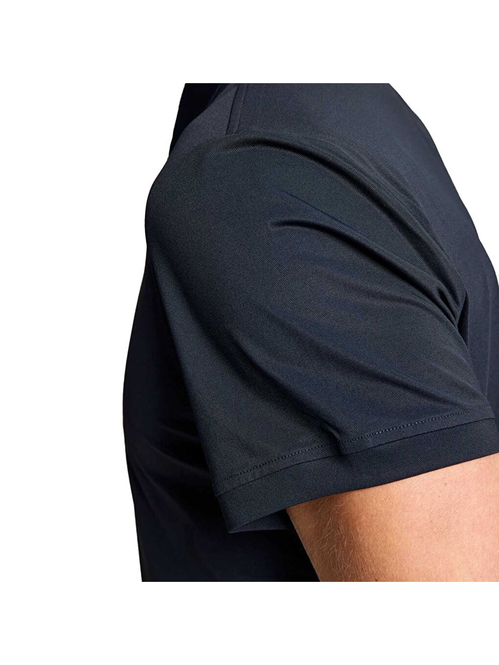 Tech Pique Polo Ss Erkek Siyah Tişört-3