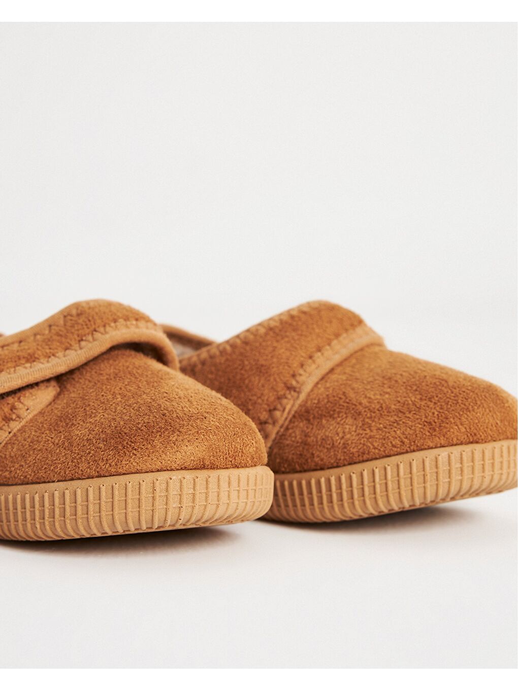 Kahverengi Çocuk Süet Cırtlı Ev Ayakkabısı - REMY-2