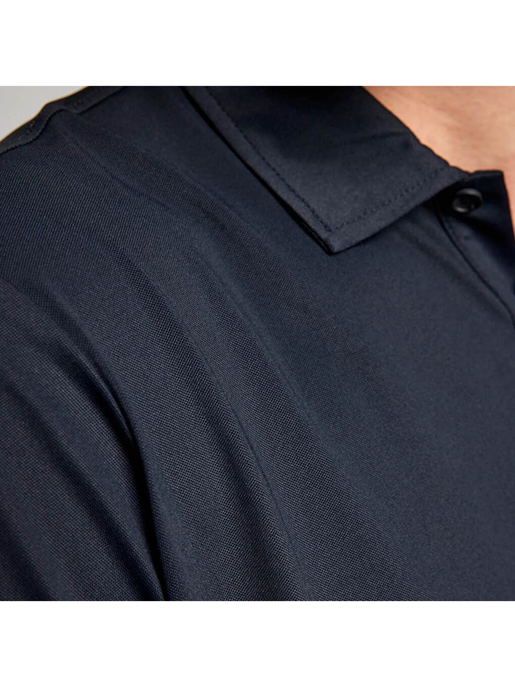 Tech Pique Polo Ss Erkek Siyah Tişört-4