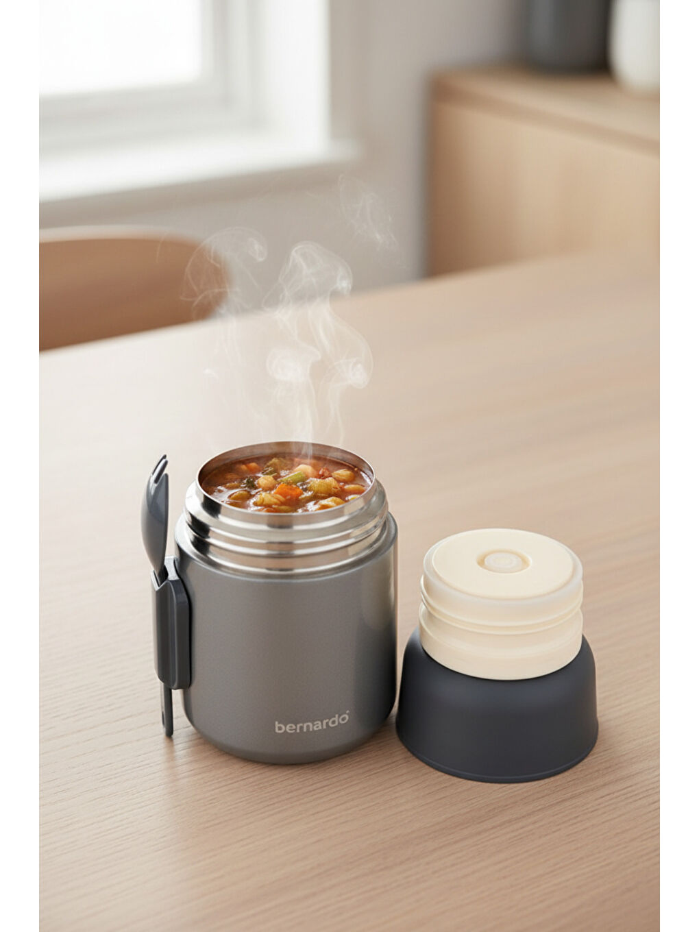 Duo Yemek Termosu 500 ml Metalik Gri-2