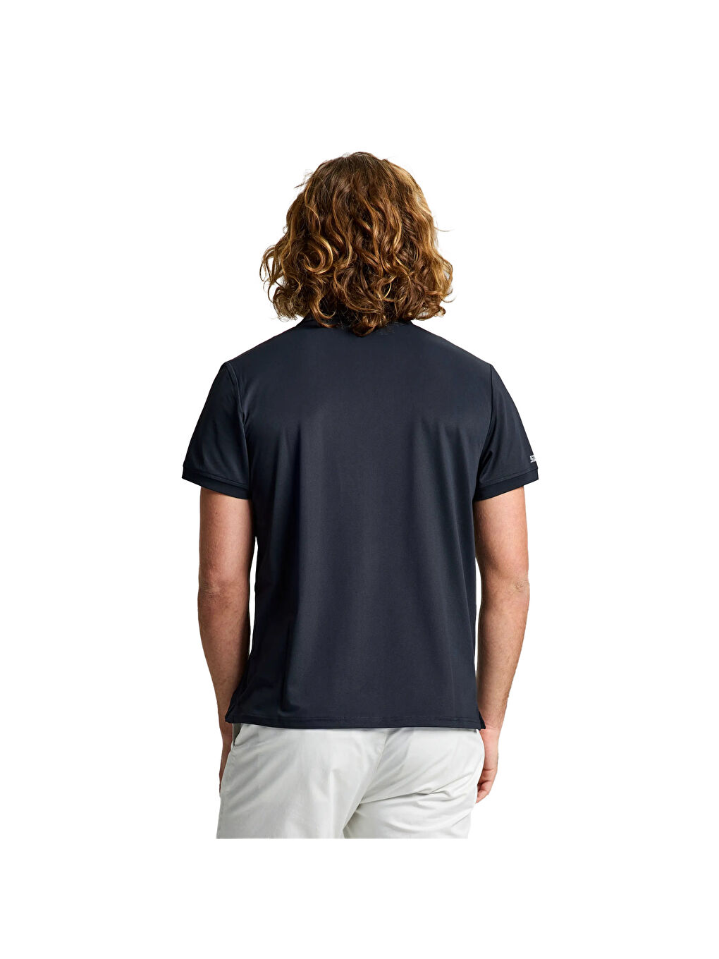 Tech Pique Polo Ss Erkek Siyah Tişört-6