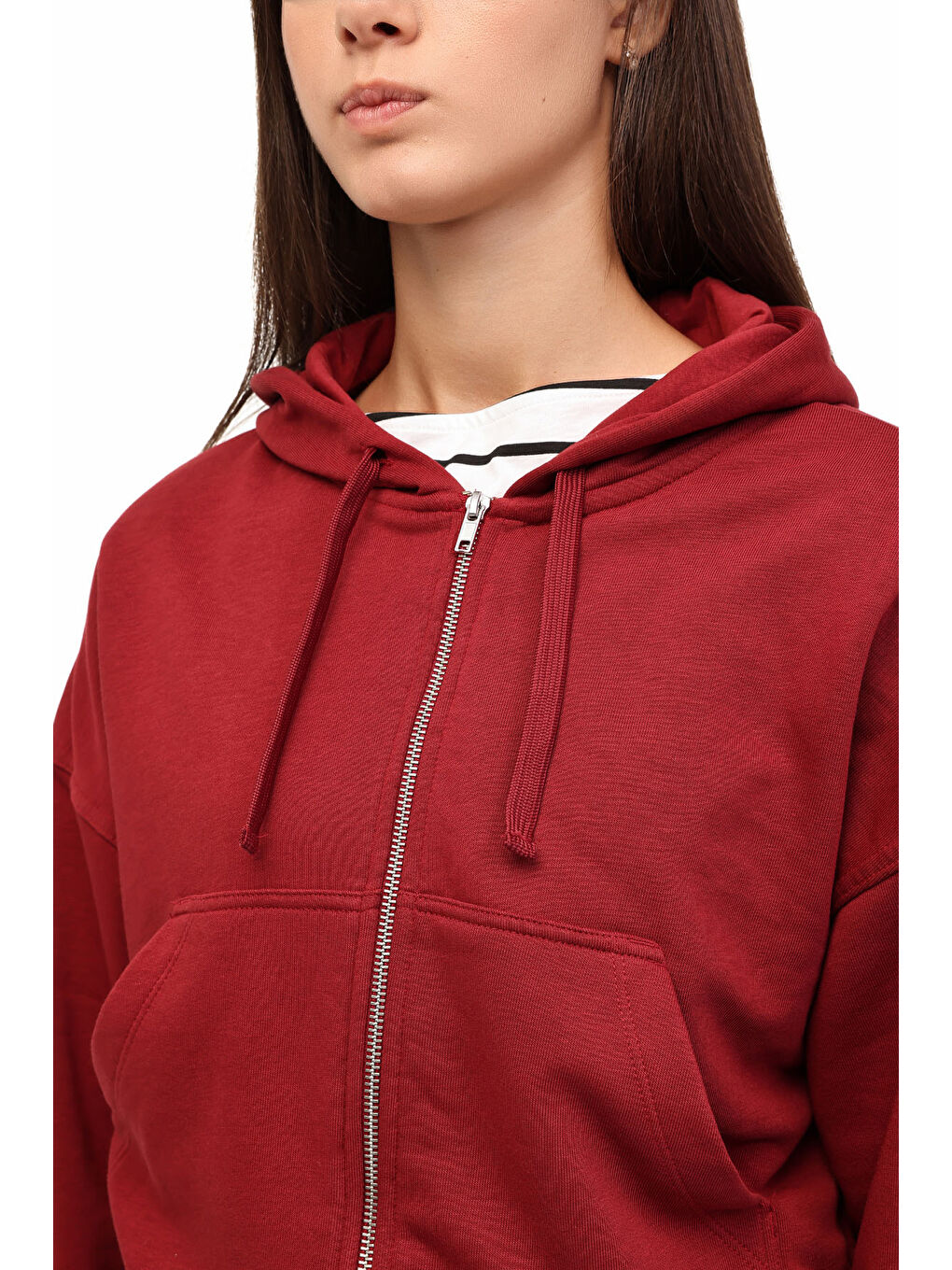 WL 17ARIA BTS-K18 5PR Bordo Kadın Eşofman Üstü-3