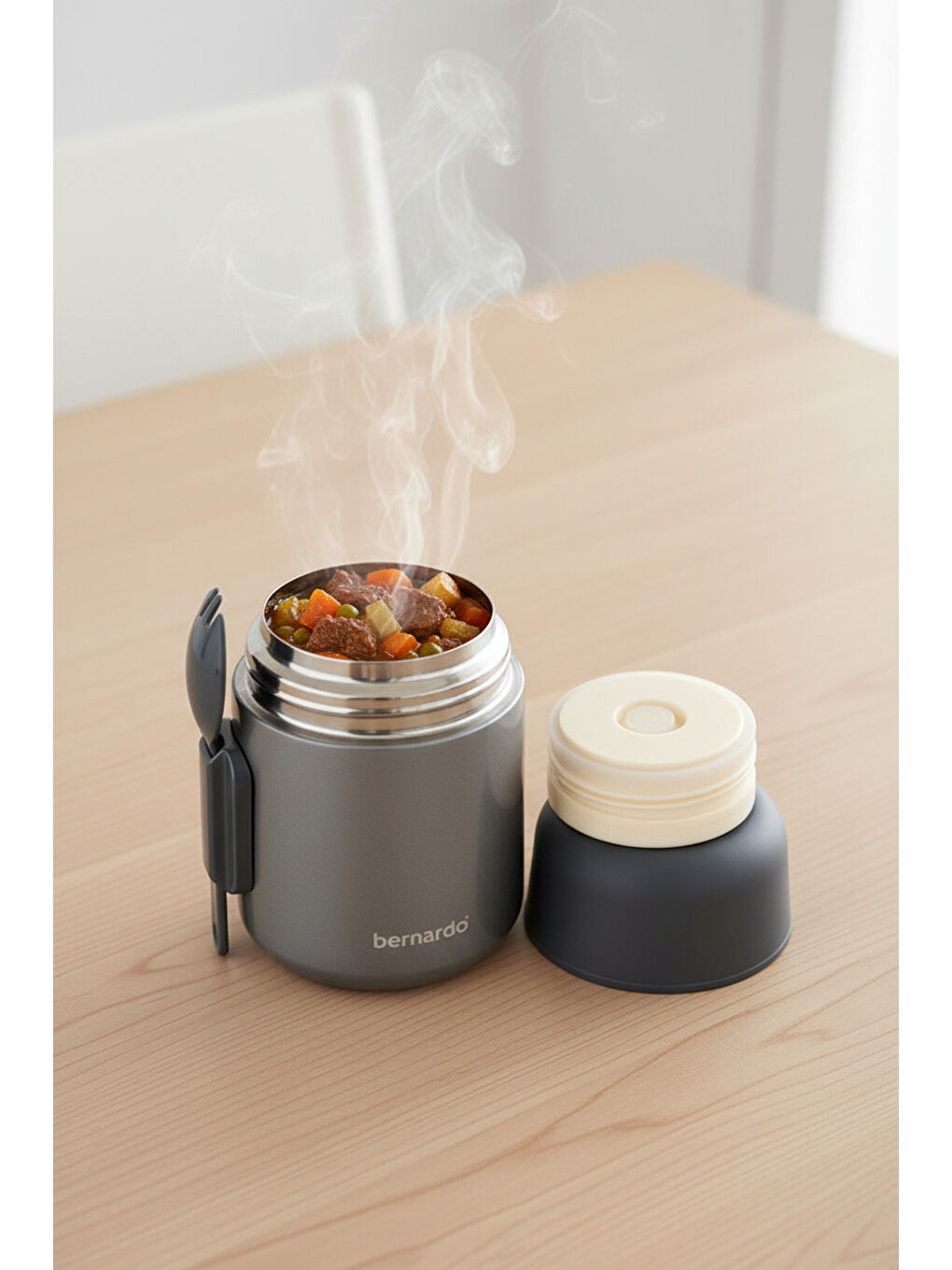 Duo Yemek Termosu 500 ml Metalik Gri-3