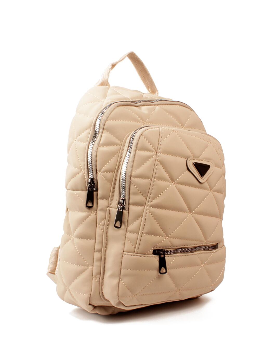 Bej Unisex Paraşüt Kumaş Kolon Askılı Destekli Üç Bölmeli Suya Dayanıklı Okul-Günlük Sırt Çantası(10805)