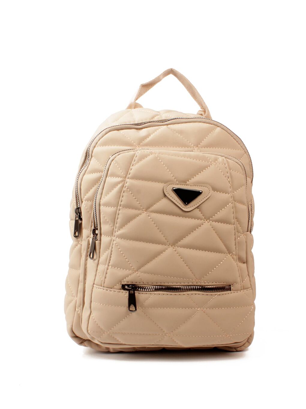 Bej Unisex Paraşüt Kumaş Kolon Askılı Destekli Üç Bölmeli Suya Dayanıklı Okul-Günlük Sırt Çantası(10805)-1