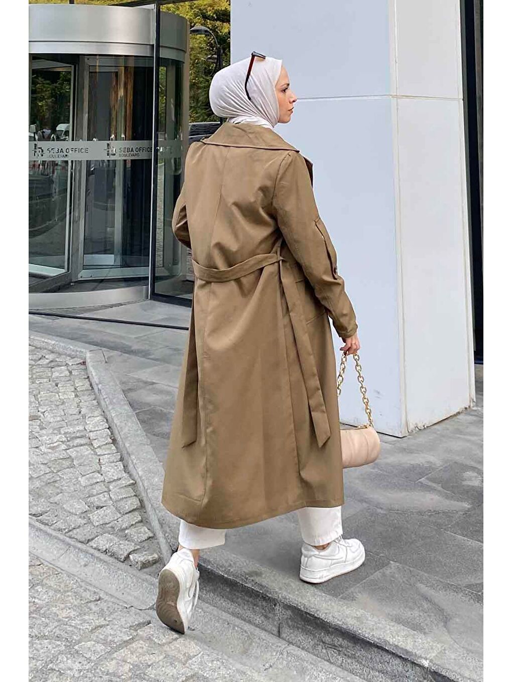 Pelican Ön Düğmeli Trençkot Haki-4