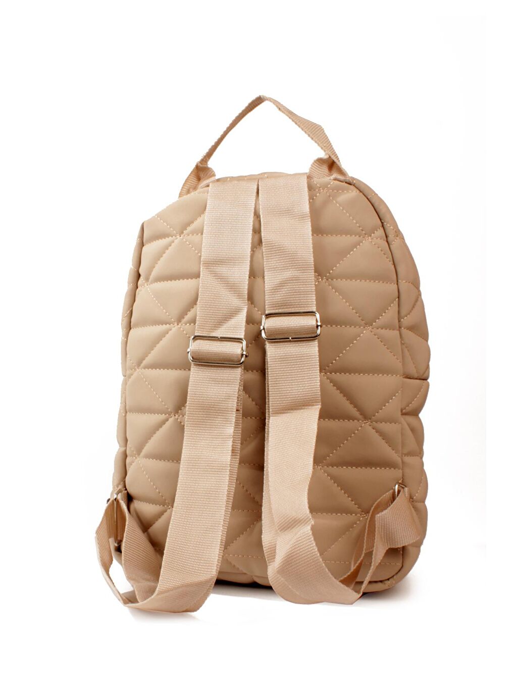 Bej Unisex Paraşüt Kumaş Kolon Askılı Destekli Üç Bölmeli Suya Dayanıklı Okul-Günlük Sırt Çantası(10805)-2