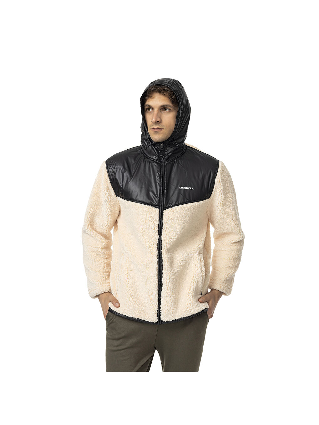 Ekru Job Erkek Bej Polar Fermuarlı Sweatshirt-3