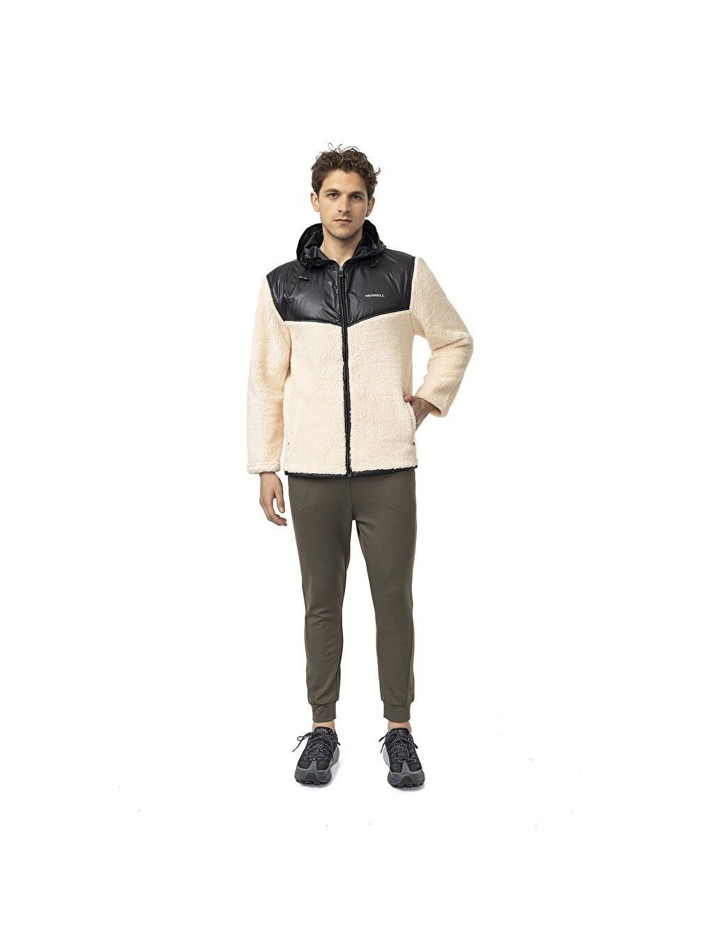 Ekru Job Erkek Bej Polar Fermuarlı Sweatshirt-4