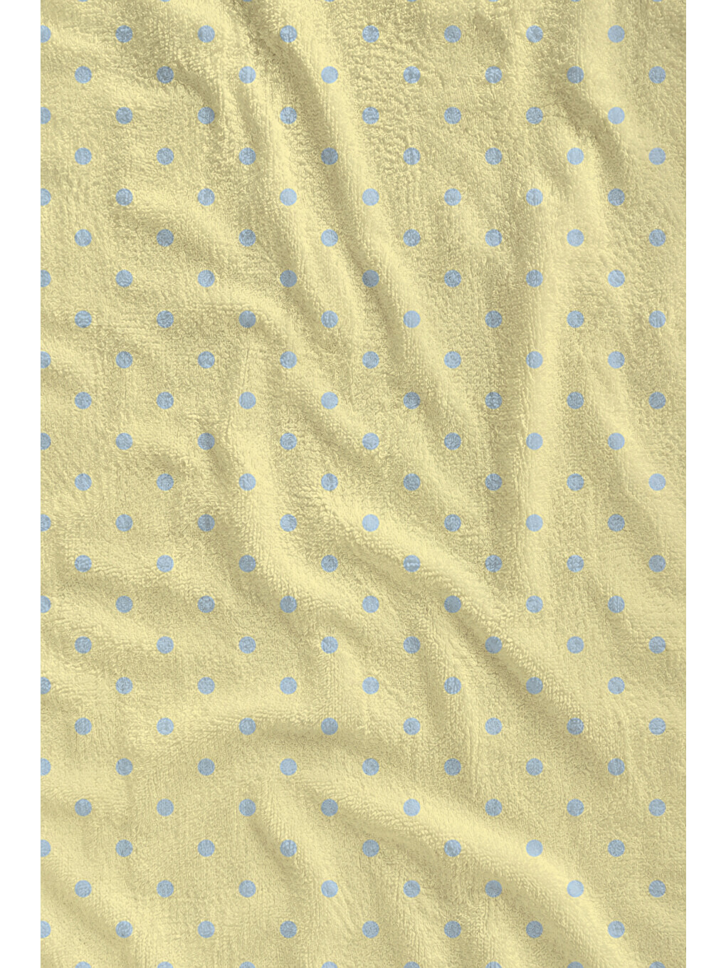 Pastel Sarı Mavi Mini Puantiyeli Yazlık Sade Desenli 70x150 Plaj Havlusu - Pamuklu Banyo Havlusu-2