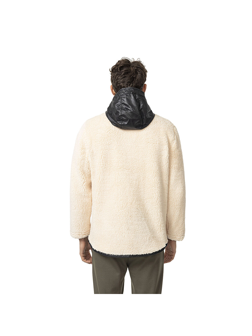 Ekru Job Erkek Bej Polar Fermuarlı Sweatshirt-5