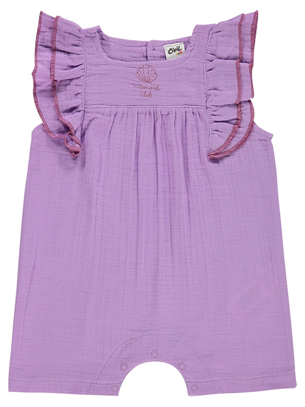 Baby İstiridye Baskılı 6-18 Ay Tulum - Lila