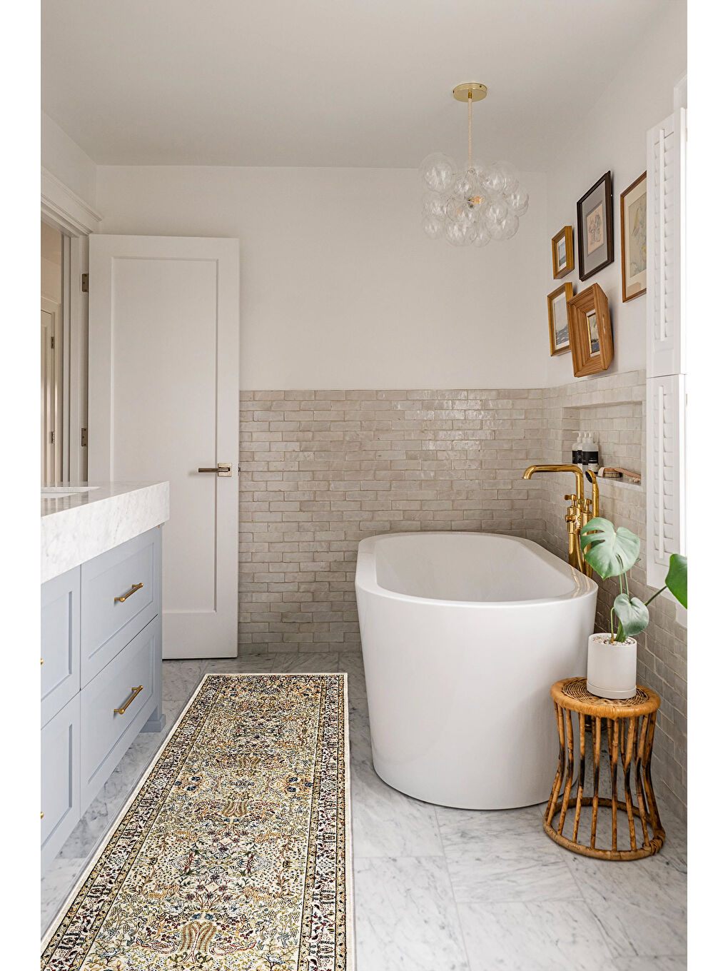 Gri Dekoratif Özel Tasarım Yıkanabilir İnce Kaymaz Tabanlı Modern Halı KECE FR06-3