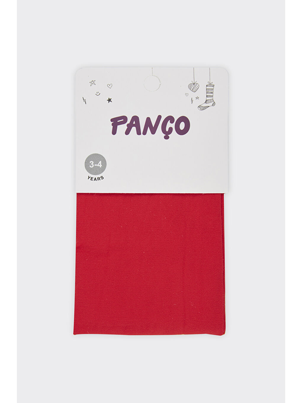 Kız Çocuk Düz Kırmızı Mikro Külotlu Çorap