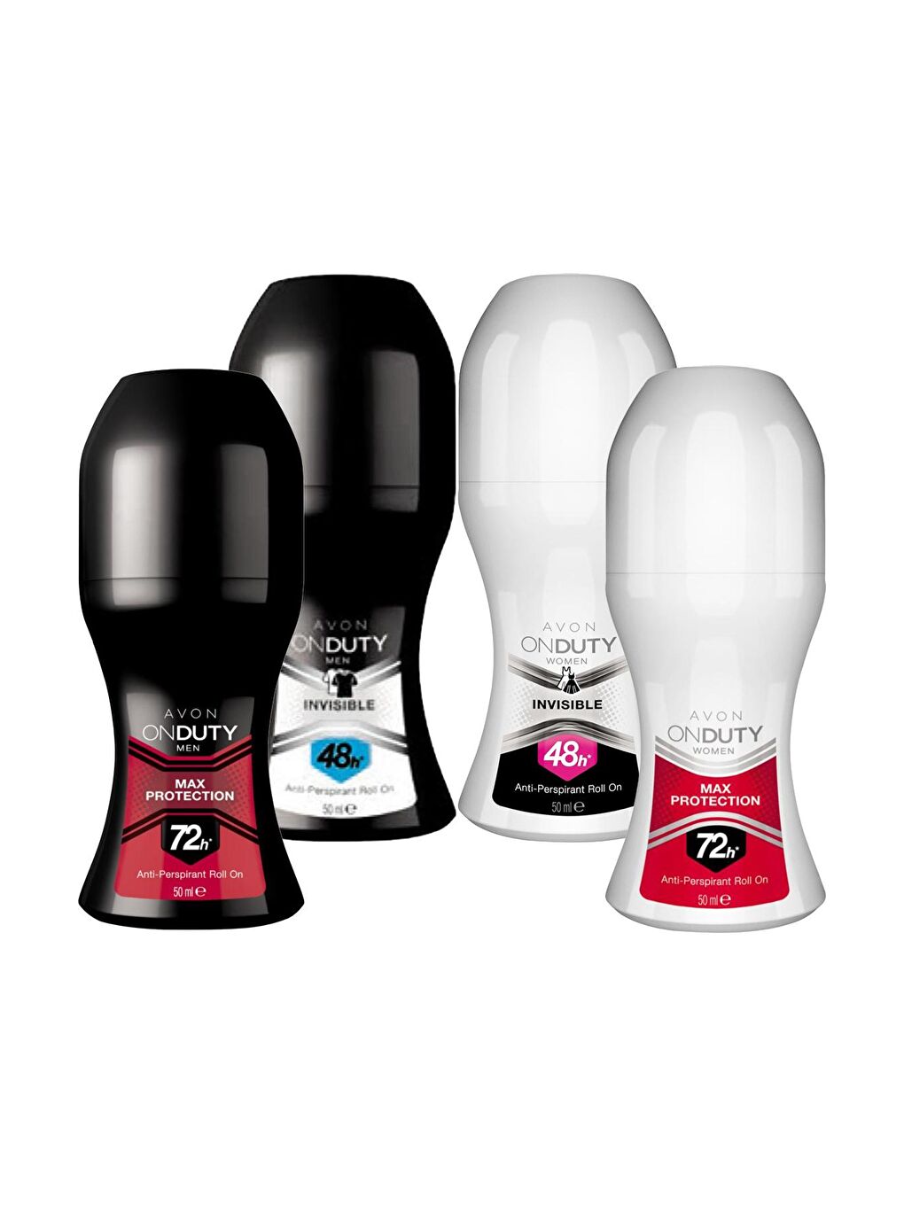 AVON Renksiz OnDuty Invisible ve Max Protection Kadın Erkek Rollon Paketi