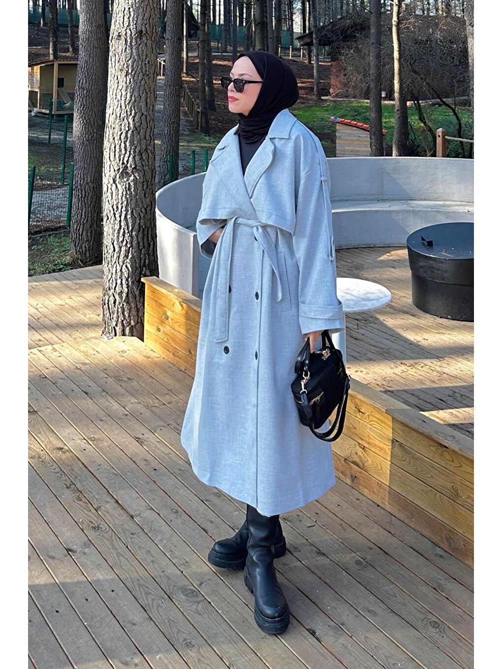 Kuşaklı Poliviskon Trenç Gri-1