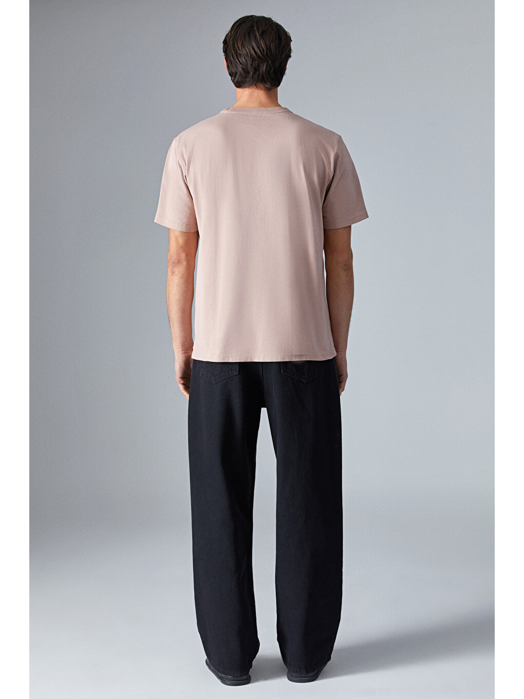 Pembe Peltz Erkek Relaxed Bisiklet Yaka Kısa Kollu Gülkurusu T-shirt-4