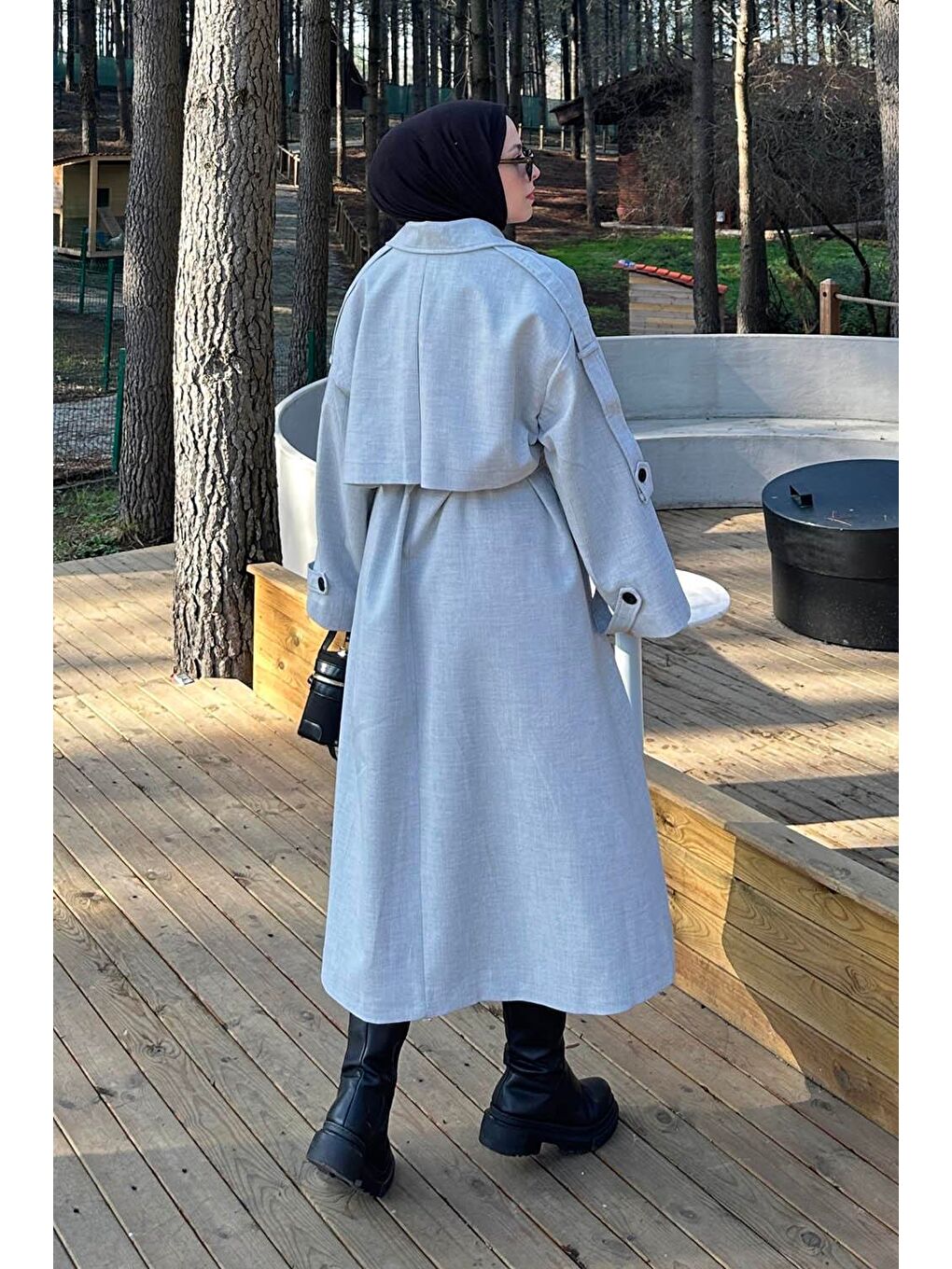 Kuşaklı Poliviskon Trenç Gri-3