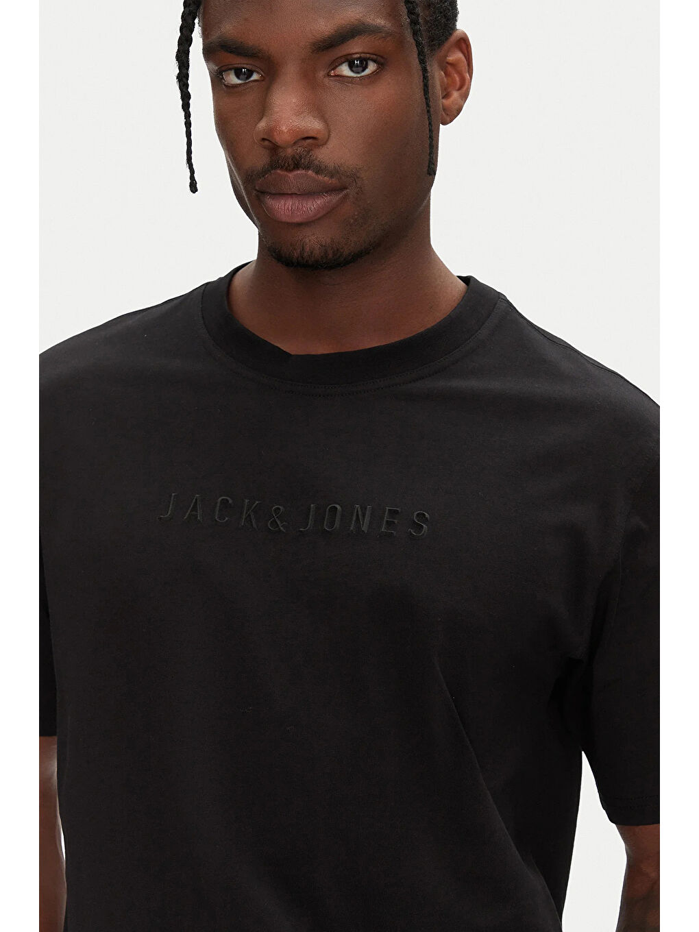 Siyah Core Jcorecharge %100 Pamuk Relaxed Fit Logolu Tişört 12273070-2