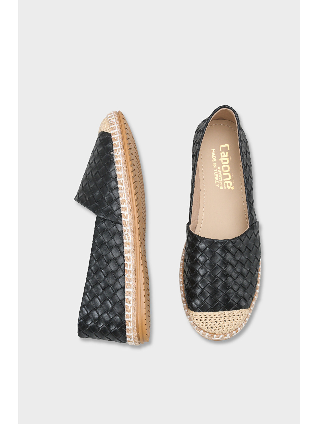 Siyah Pasarella Cilt Kadın Espadril-3