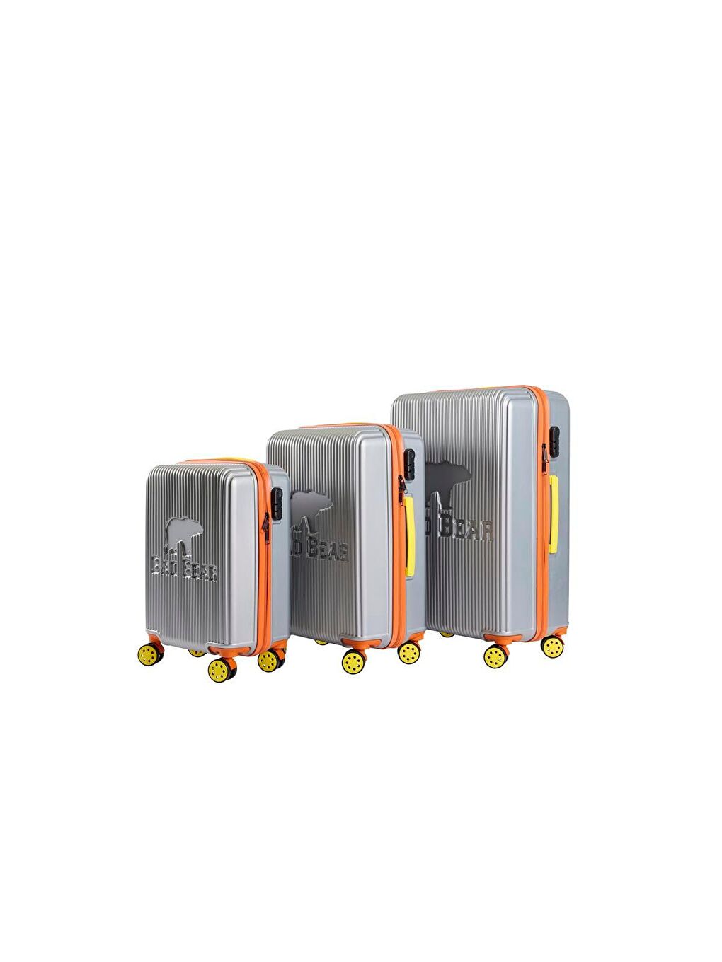 Logo Gri Orta Boy Tekerlekli ABS Valiz 64 Lt.-7