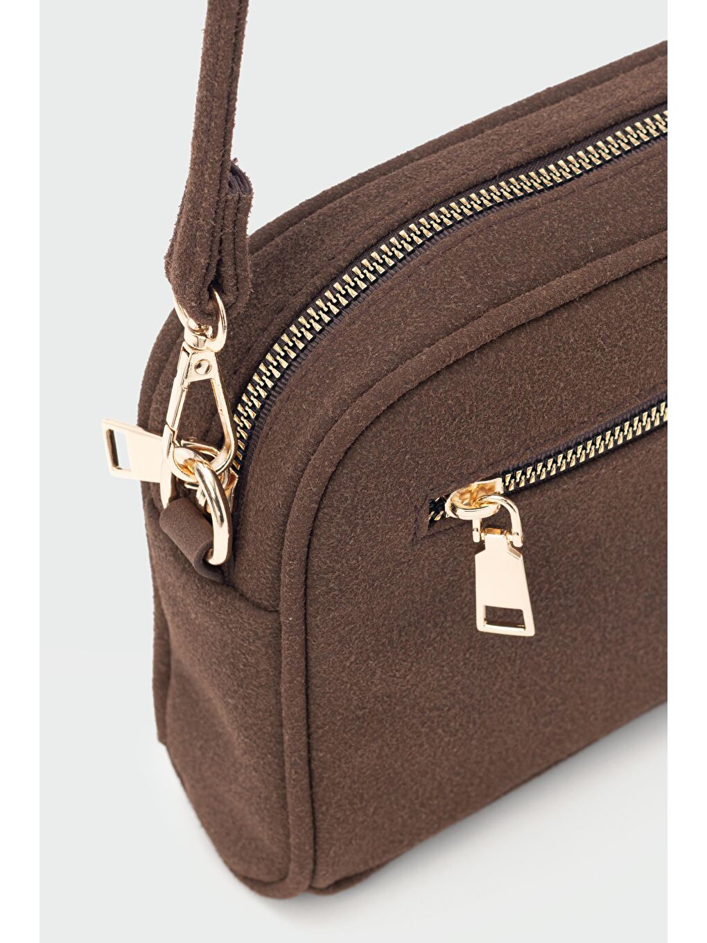 Kahverengi Hana Süet Çapraz Çanta Kahve-6