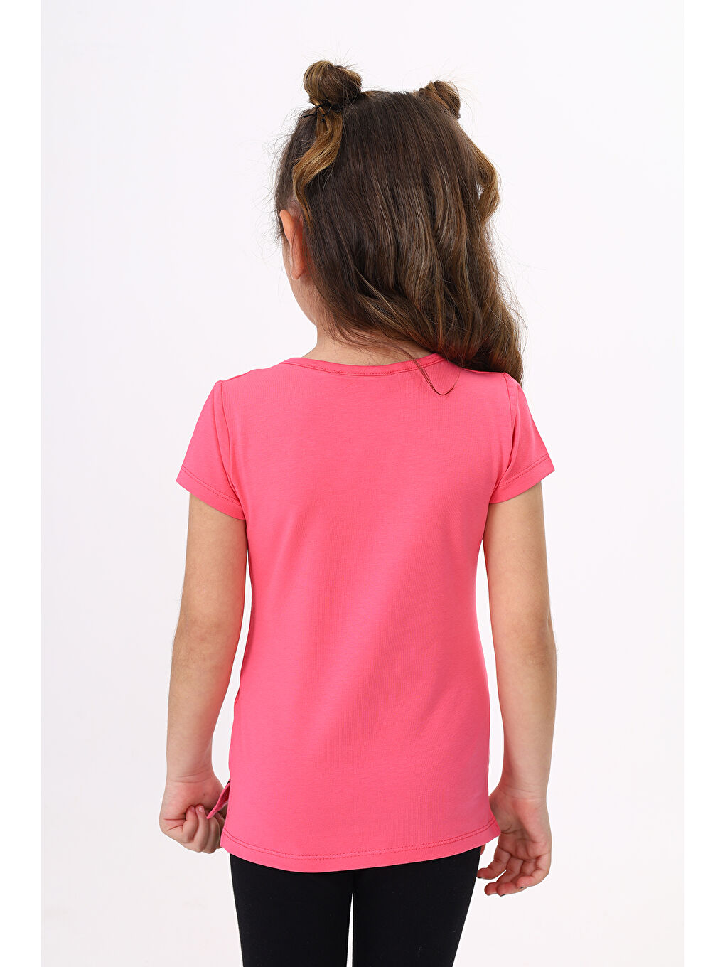 Toontoykids Fuşya Kız Çocuk T-Shirt Yıldız Baskı - 3