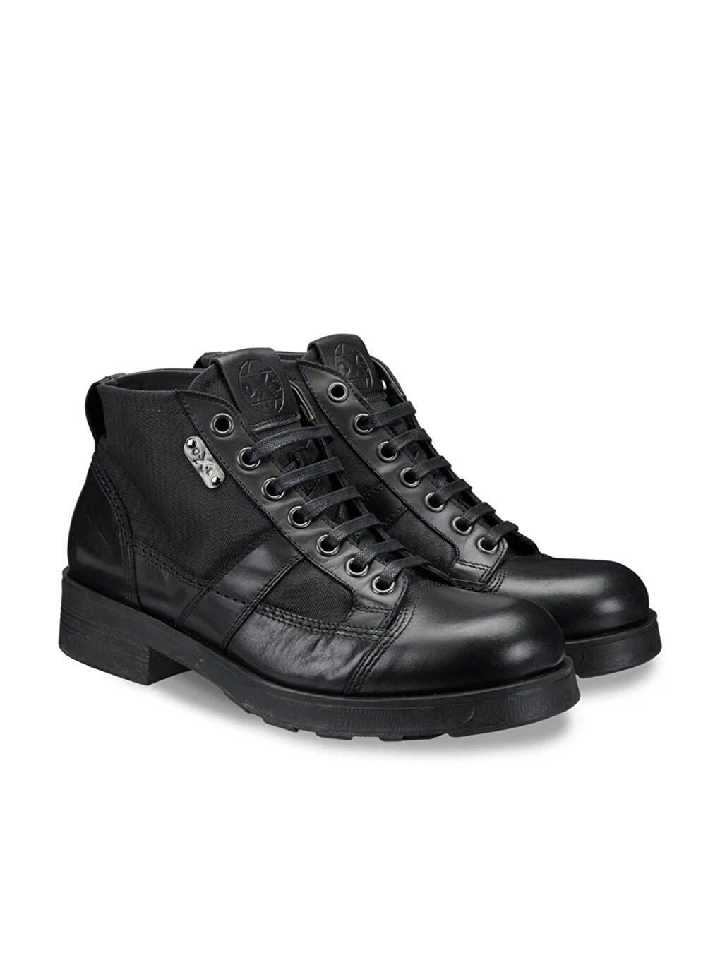 Siyah Erkek Bot OXM003606 FRANK 0036 MID M LEATHER/NYLON Black-1