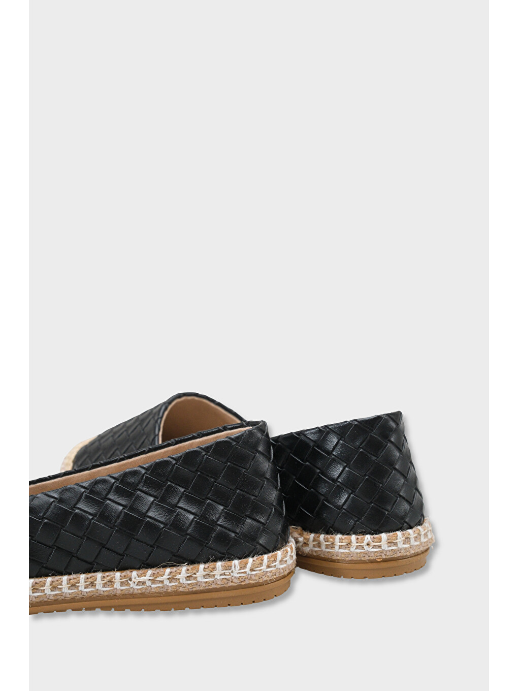 Siyah Pasarella Cilt Kadın Espadril-5