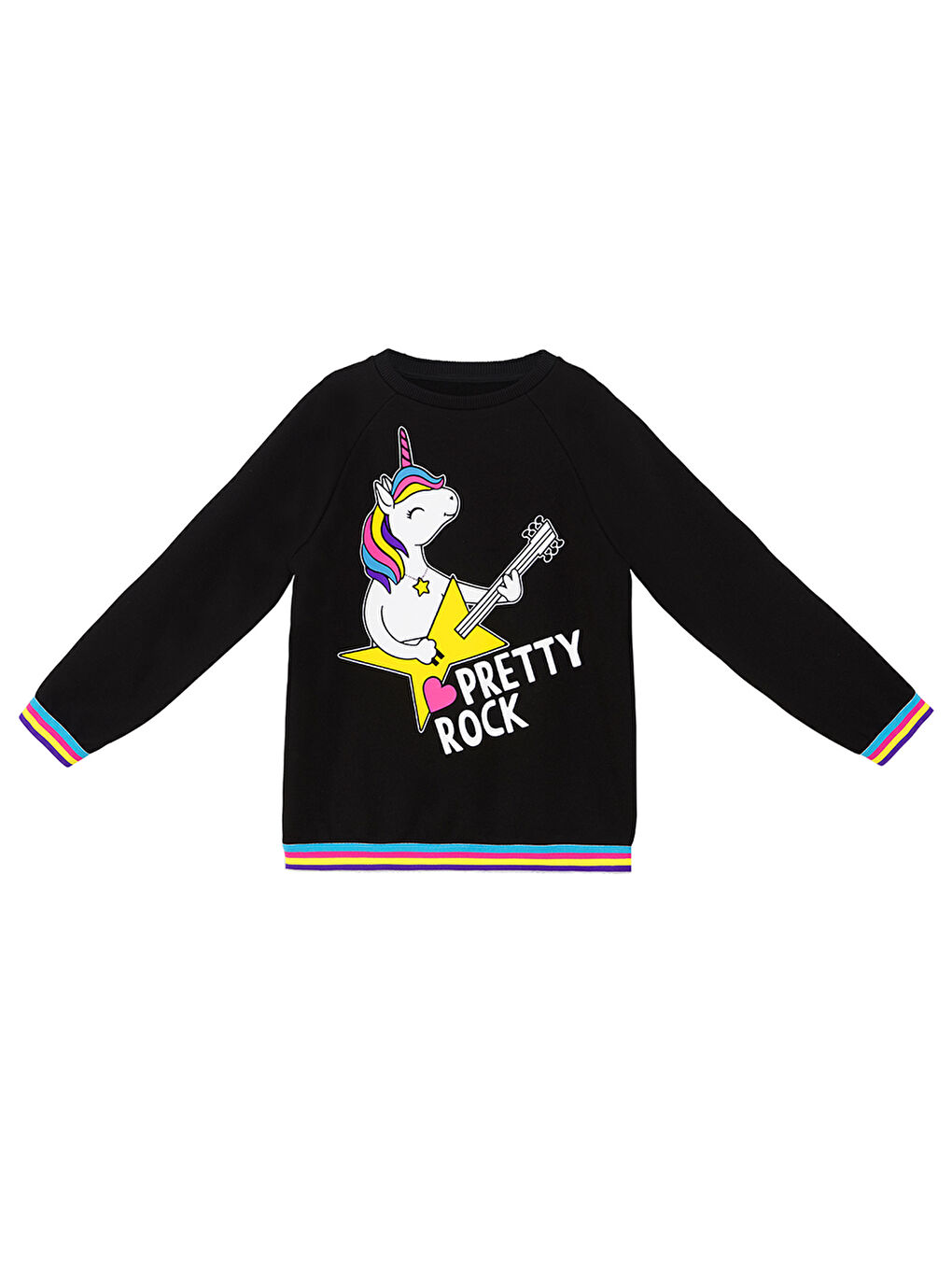 Siyah Rock Kız Çocuk Eşofman Takım-3