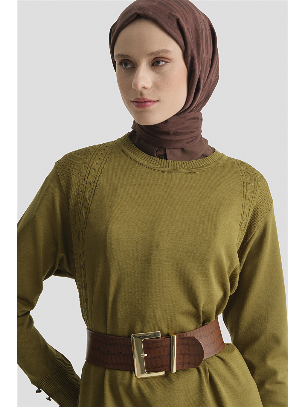 Triko Tunik 25Kd5005 Yağ Yeşili-2