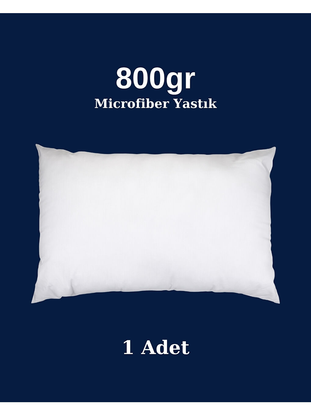 Beyaz Silikonize Dolgu Microfiber Yastık 800 gr