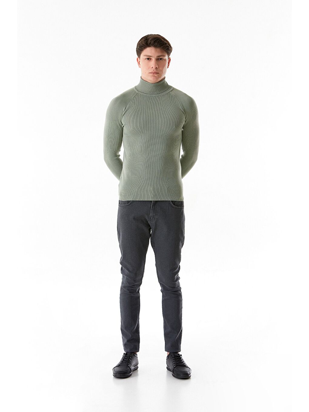 Turkuaz Basic Balıkçı Yaka Triko Kazak-3